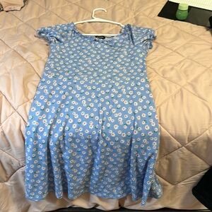 Beautiful blue dress with flowers